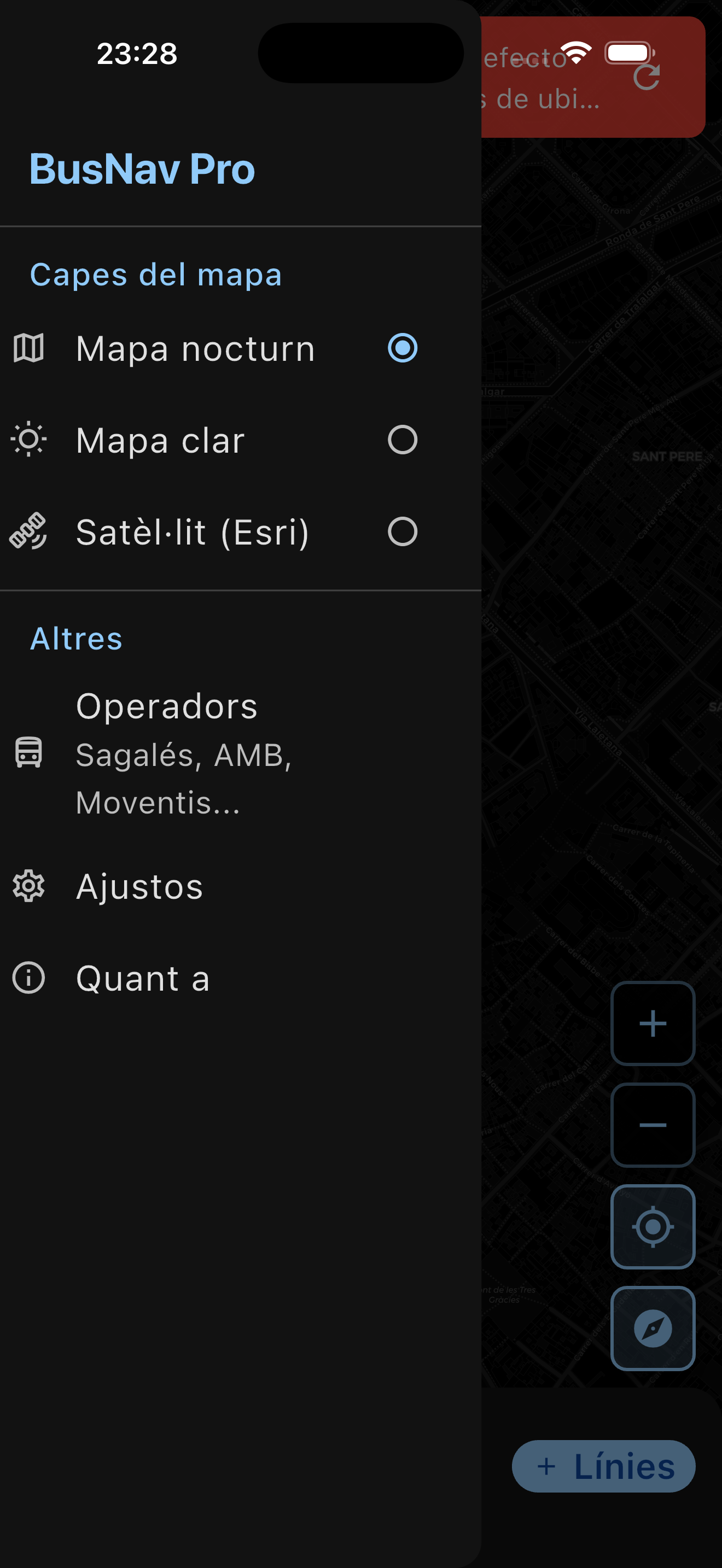 Pantalla de mapa