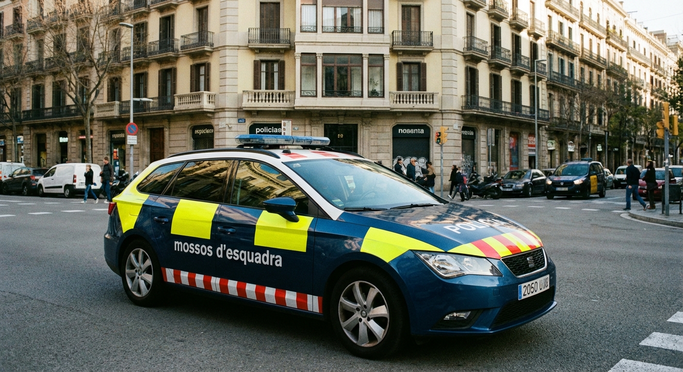 Coche patrulla de Mossos d'Esquadra en Barcelona